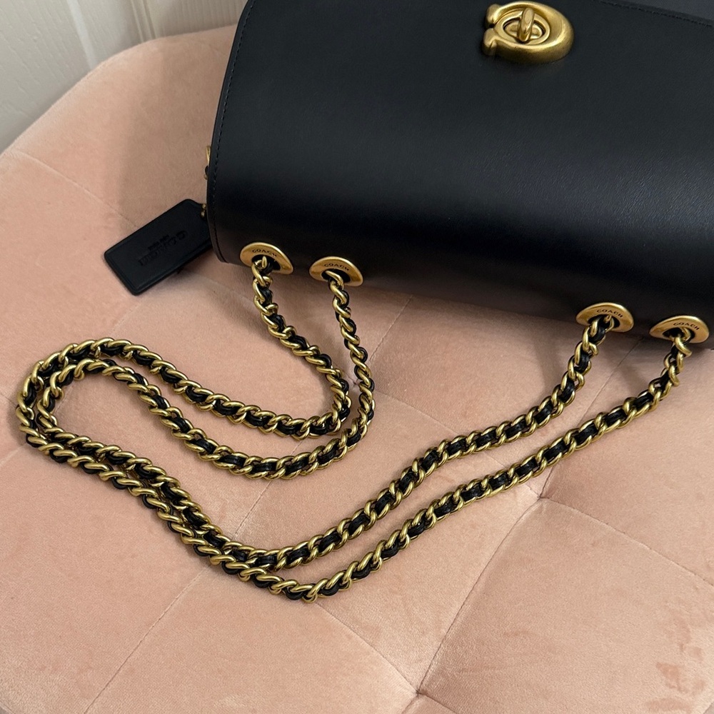 Coach Madison Refined Calf Leather Convertible Chain Strap Bag - Picture 15 of 15